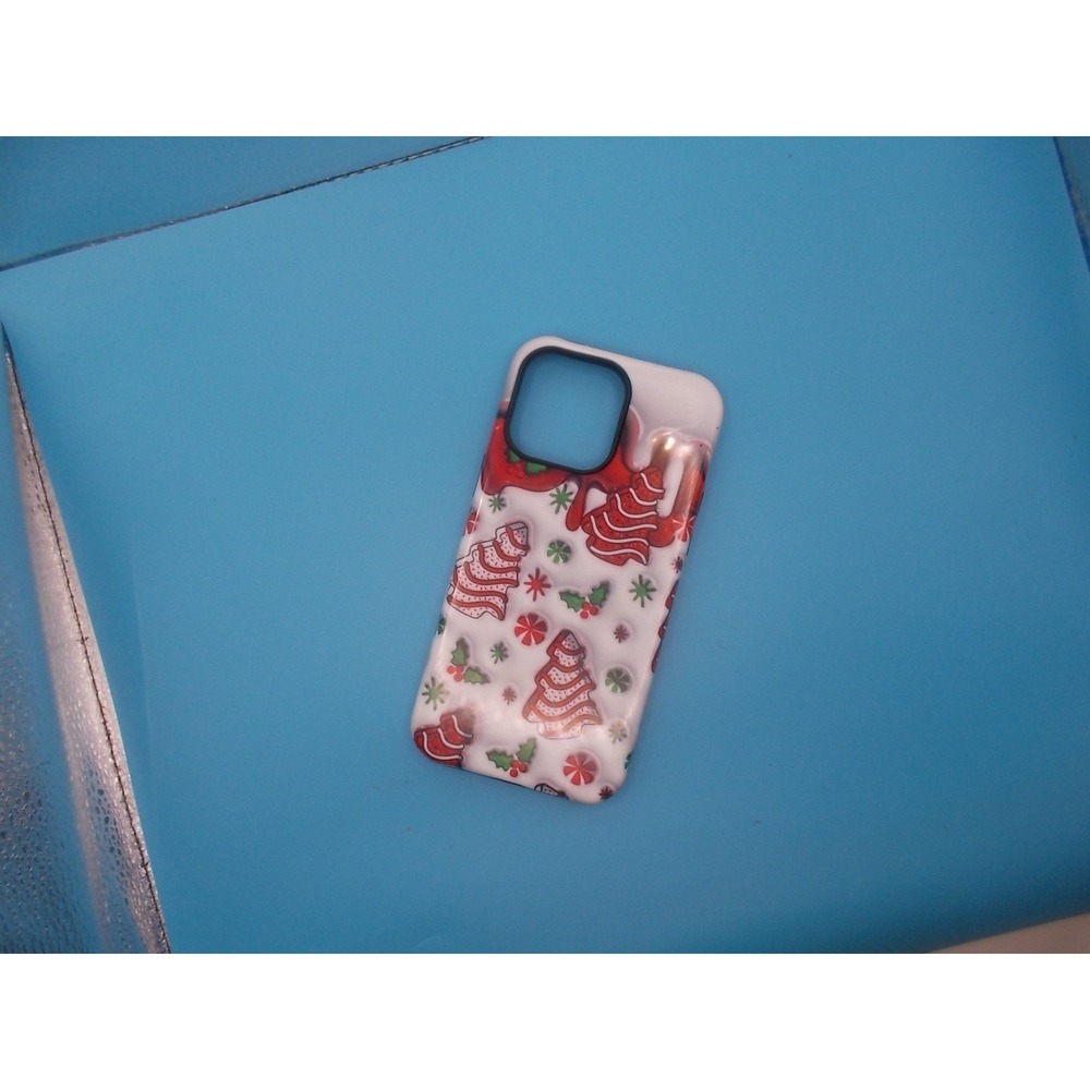 Christmas Gingerbread Tree iPhone 14 Pro Max Case Holiday Peppermint Red White